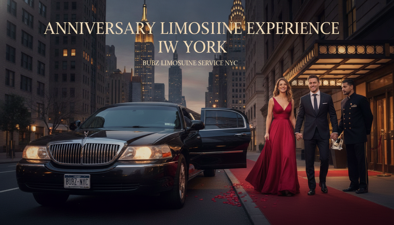 Couple exiting limousine on NYC red carpet