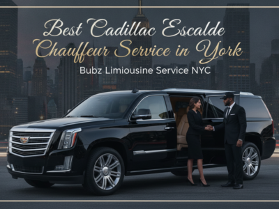 Cadillac Escalade chauffeur greeting passenger in NYC