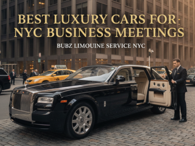 Luxury Rolls-Royce with chauffeur in NYC street