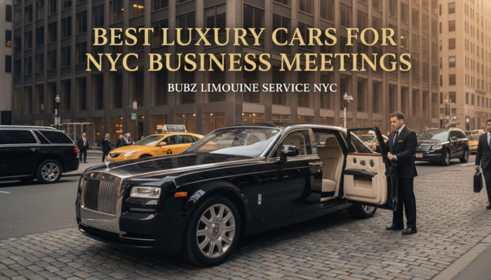 Luxury Rolls-Royce with chauffeur in NYC street