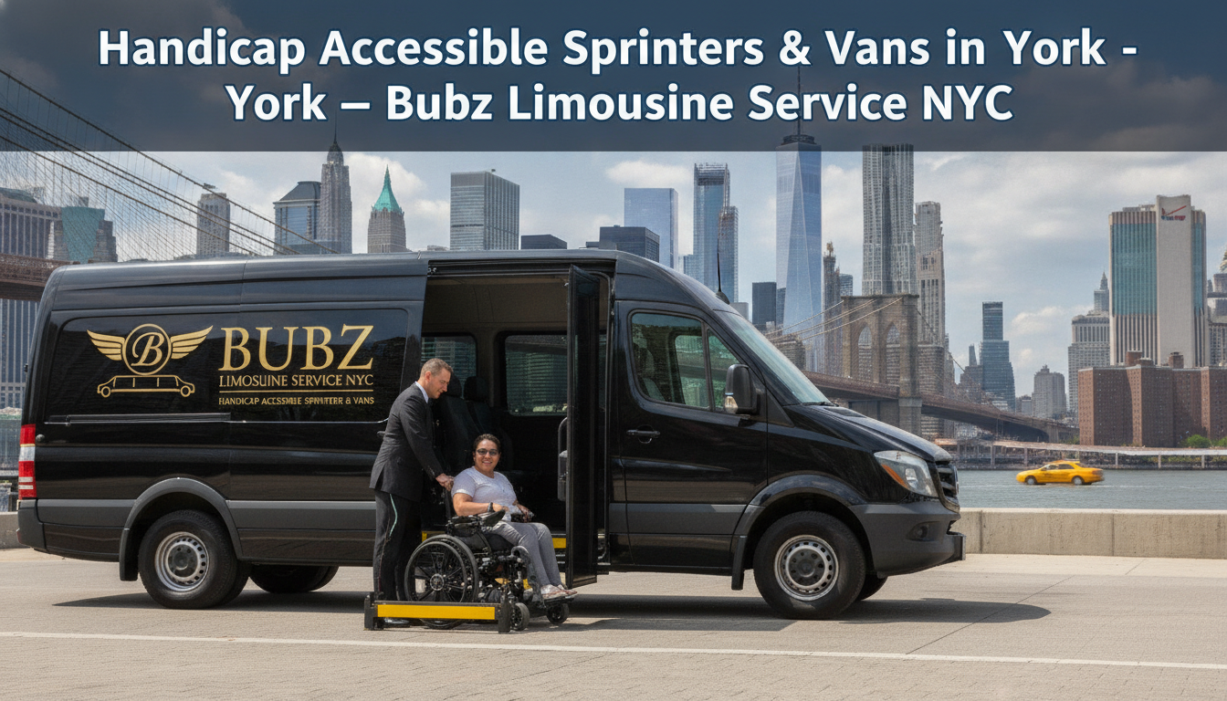 Wheelchair passenger boarding accessible van in NYC