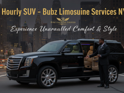 Luxury SUV limousine with chauffeur in NYC