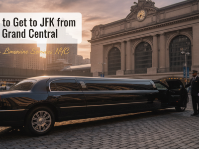Limousine with chauffeur outside Grand Central Terminal
