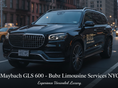 Black Maybach GLS 600 limousine in NYC street