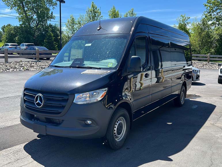 Black Mercedes-Benz Sprinter van parked outdoors