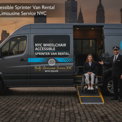 Wheelchair accessible NYC Sprinter van with driver and ramp