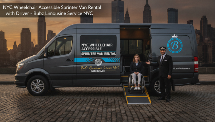 Wheelchair accessible NYC Sprinter van with driver and ramp