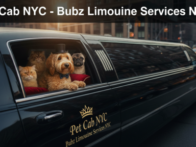 Dogs and cats riding in NYC limousine