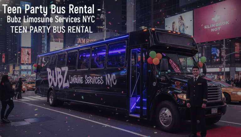 Teen party bus rental in NYC with driver