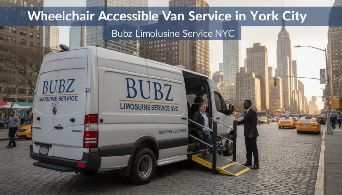 Wheelchair accessible van with ramp in New York City