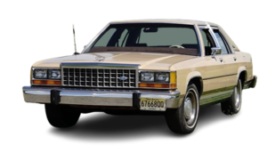 Beige vintage sedan car isolated on white background