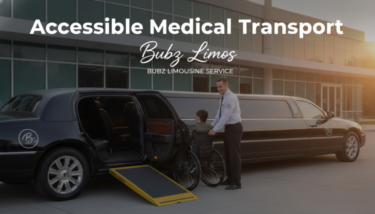 Bubz Limos accessible medical transport with wheelchair ramp limousine