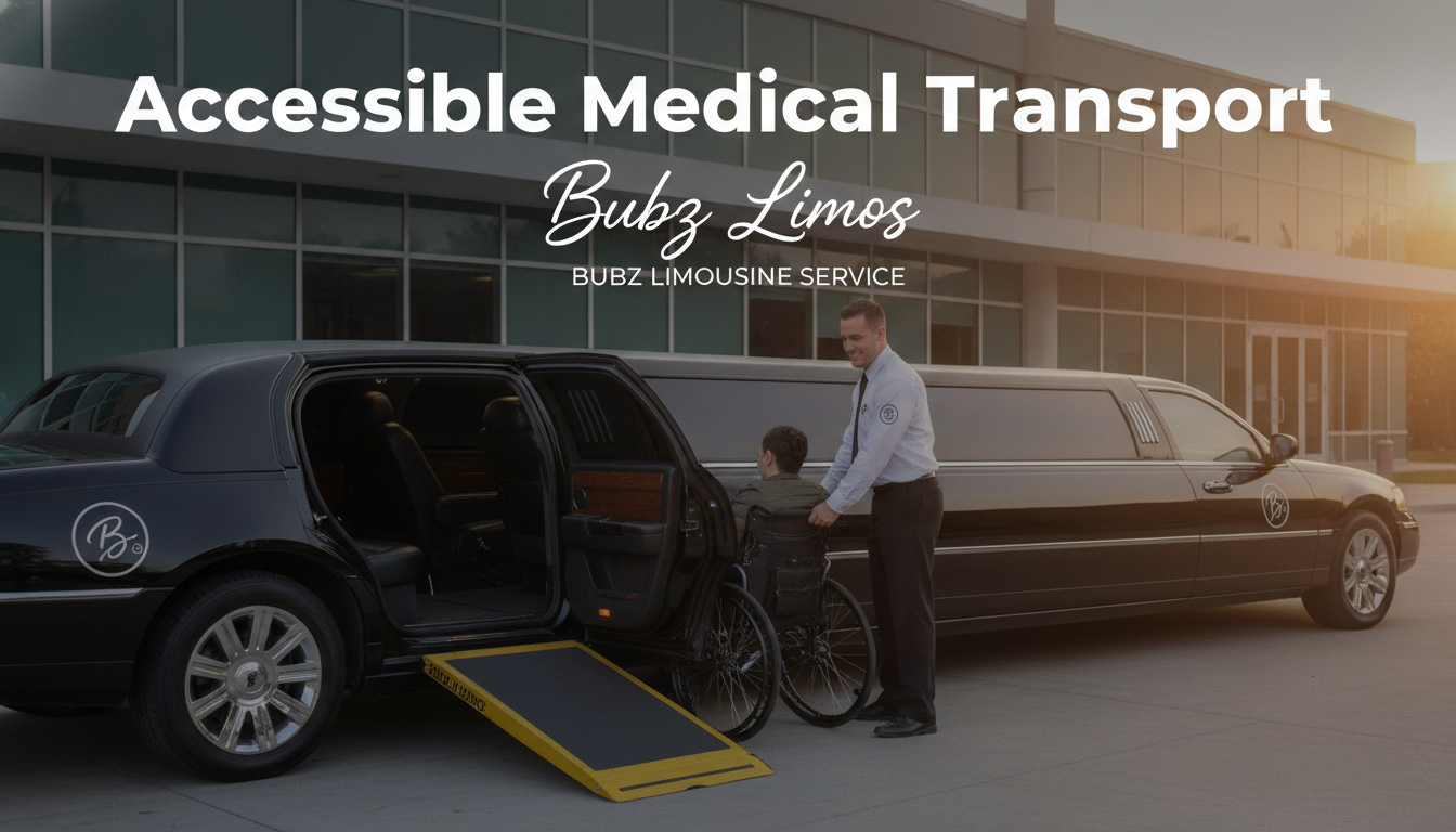 Bubz Limos accessible medical transport with wheelchair ramp limousine