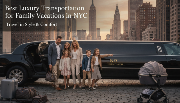 Family with luxury NYC limousine transportation service