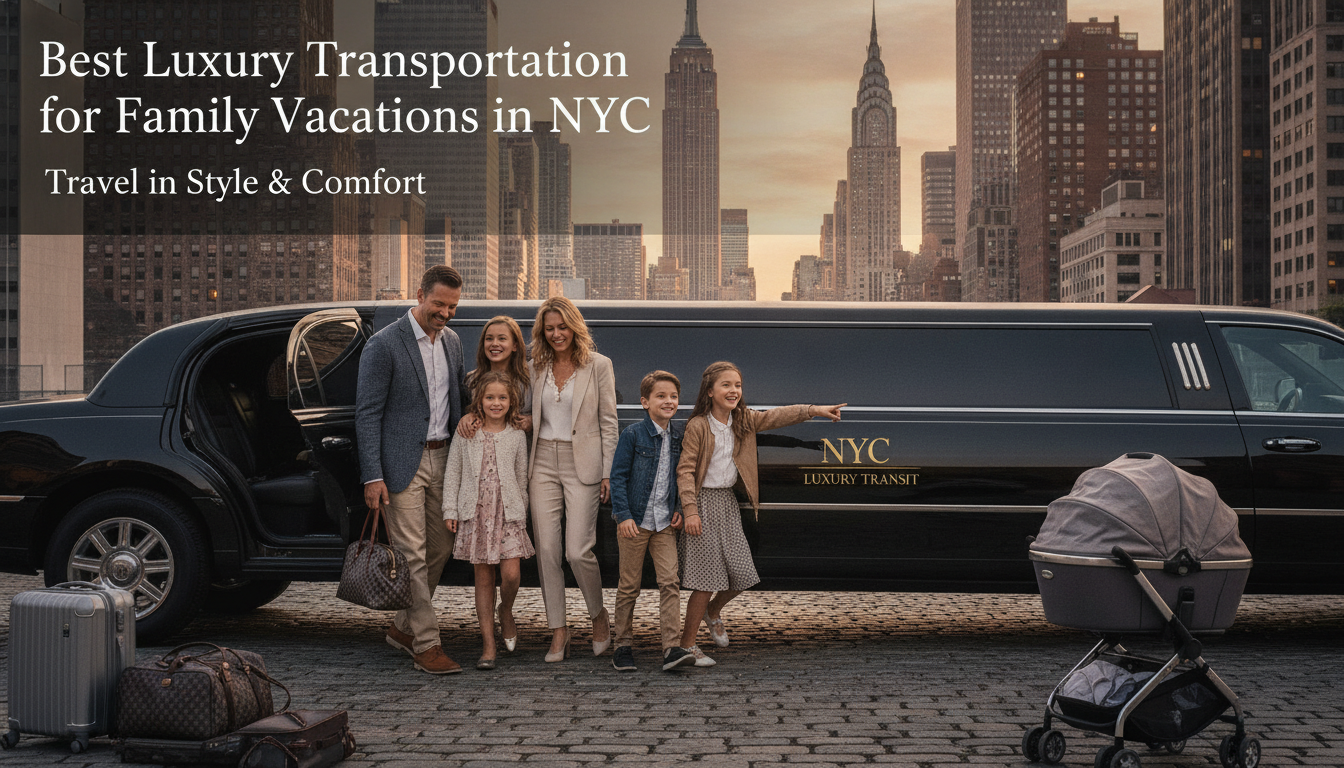 Family with luxury NYC limousine transportation service