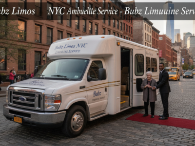 Bubz Limos NYC ambulette service van on city street
