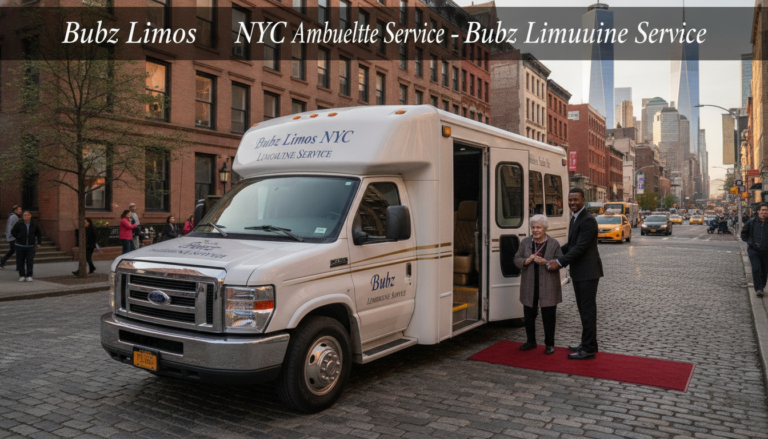 Bubz Limos NYC ambulette service van on city street