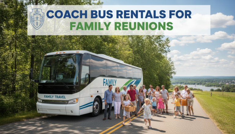 Coach bus rental for family reunions with multigenerational family