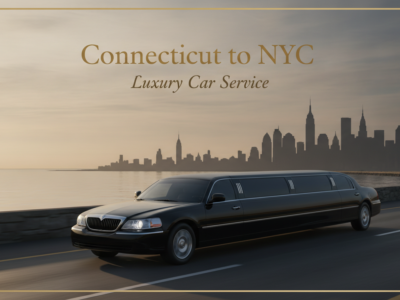 Black stretch limousine, Connecticut to NYC luxury car service