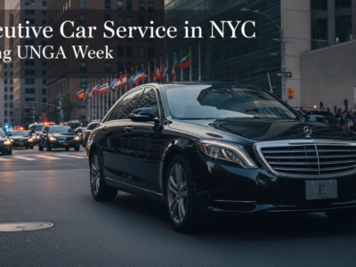 Black Mercedes executive car service in NYC during UNGA Week