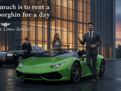Man holding keys beside green Lamborghini rental from Bubz Limos