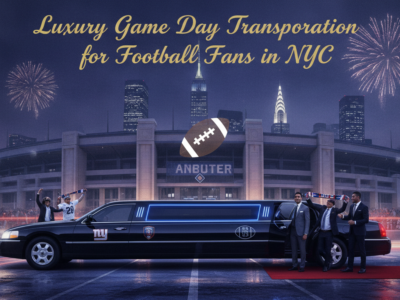 Luxury stretch limo for NFL football fans in NYC