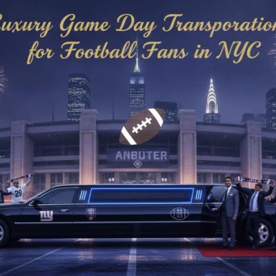 Luxury stretch limo for NFL football fans in NYC