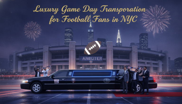 Luxury stretch limo for NFL football fans in NYC