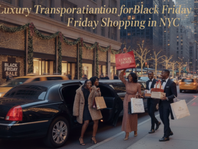 Luxury limousine service for Black Friday shopping in NYC