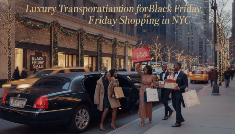 Luxury limousine service for Black Friday shopping in NYC