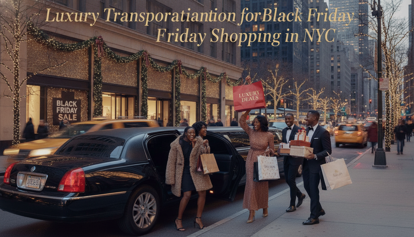Luxury limousine service for Black Friday shopping in NYC