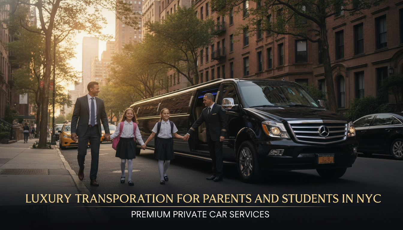 Luxury private car service for parents and students in NYC