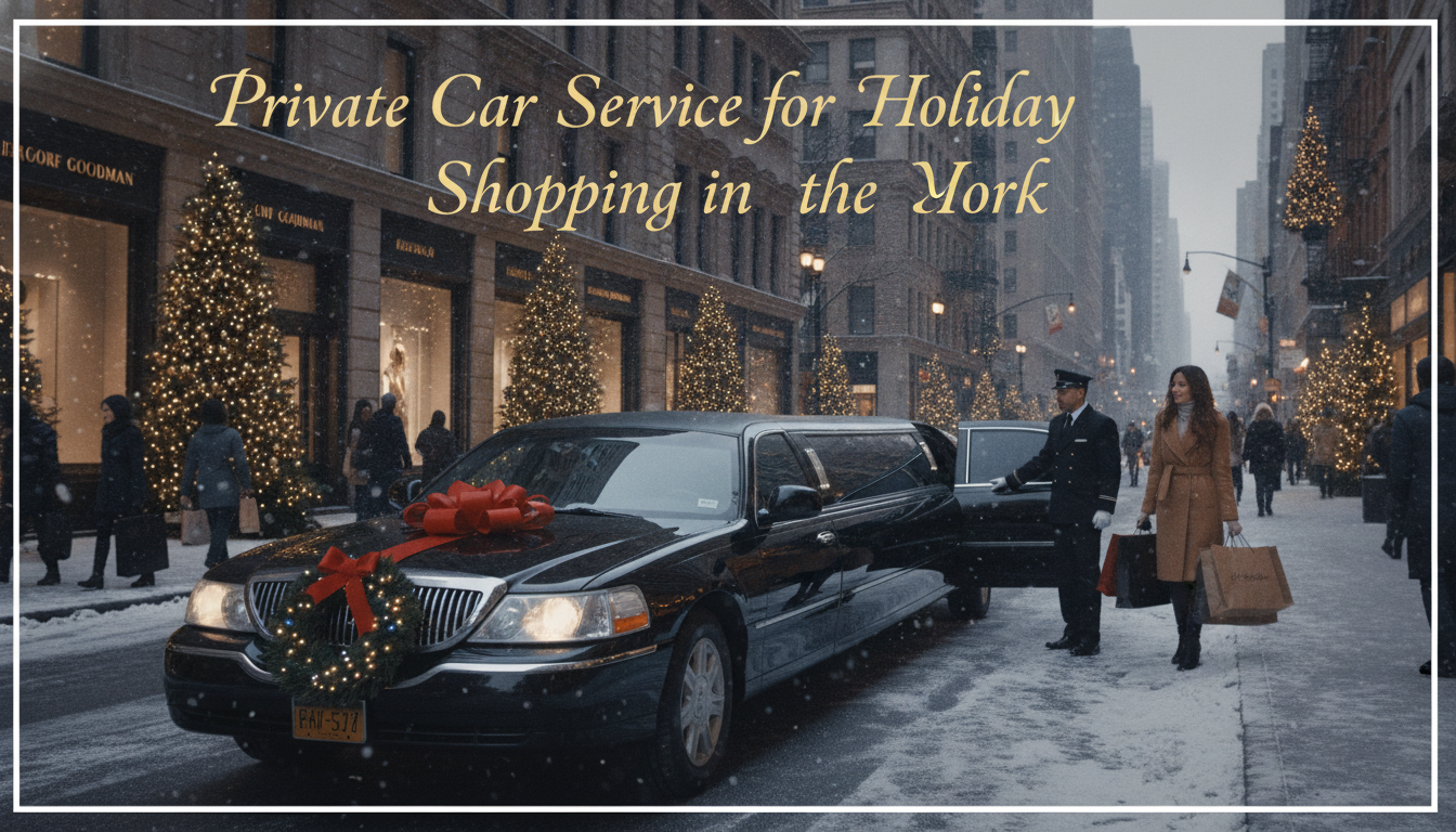 Private car service limousine for holiday shopping in New York