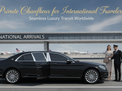 Private chauffeur greeting traveler at international airport arrivals