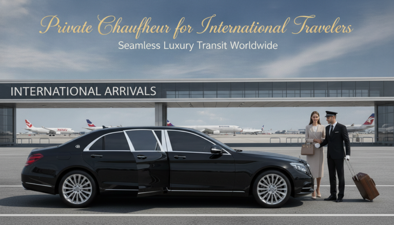 Private chauffeur greeting traveler at international airport arrivals