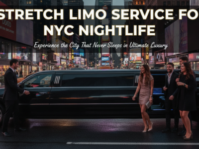 Stretch limousine service for NYC nightlife in Times Square