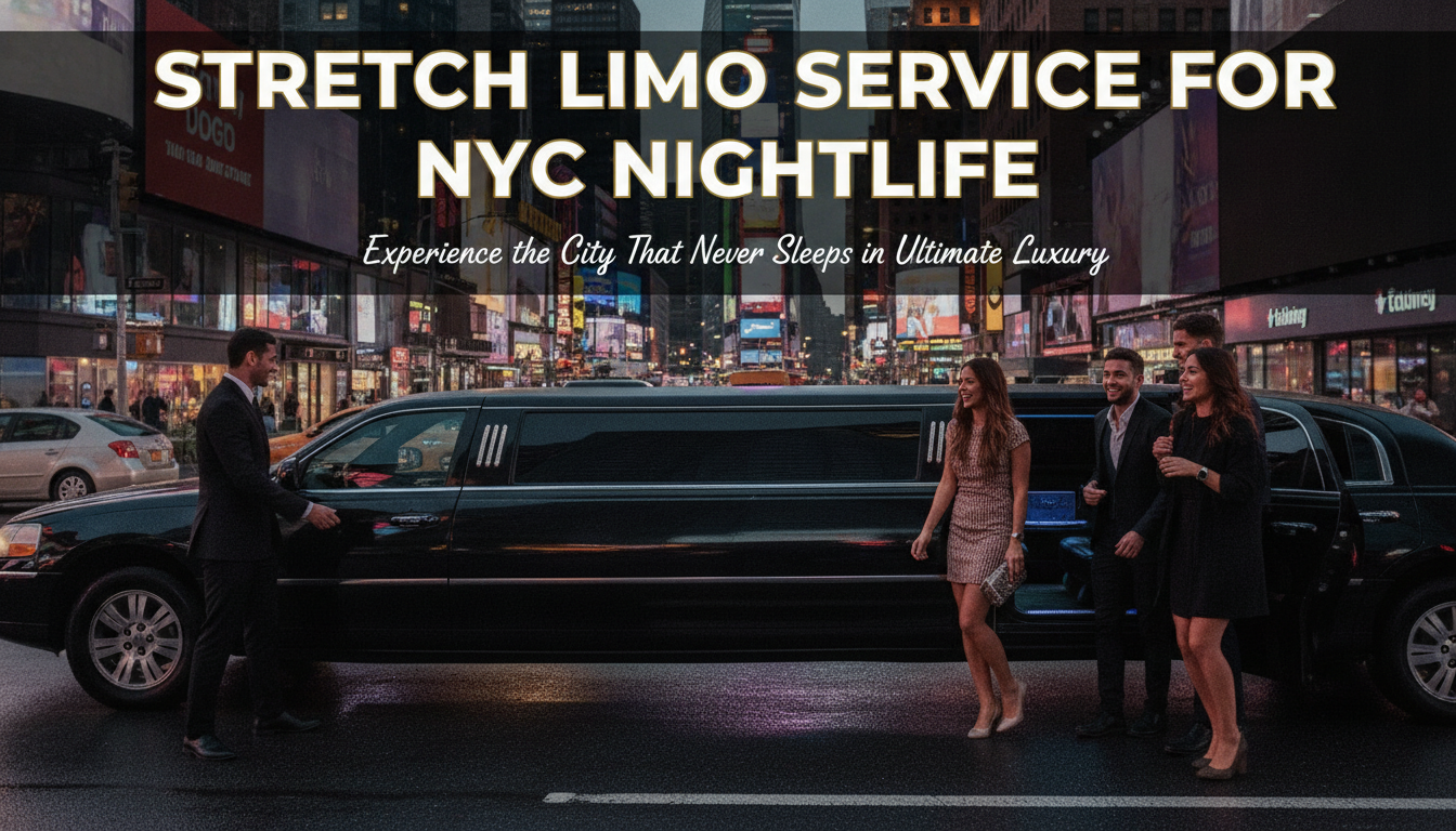 Stretch limousine service for NYC nightlife in Times Square