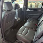 Black leather rear seats inside a modern SUV