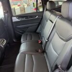 Black leather rear seats inside a modern SUV