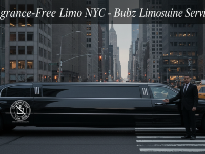 Fragrance-free limousine with chauffeur on a Manhattan street