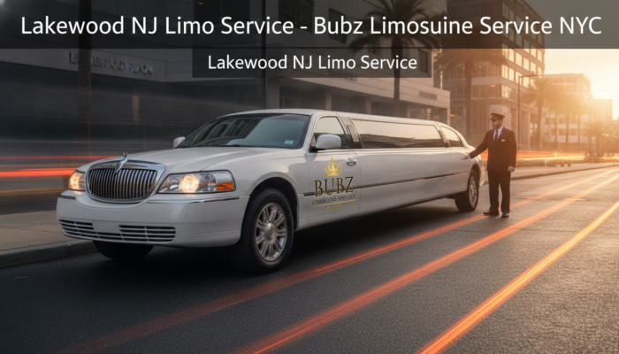 White Bubz limousine with chauffeur in Lakewood, New Jersey