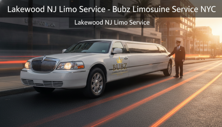 White Bubz limousine with chauffeur in Lakewood, New Jersey