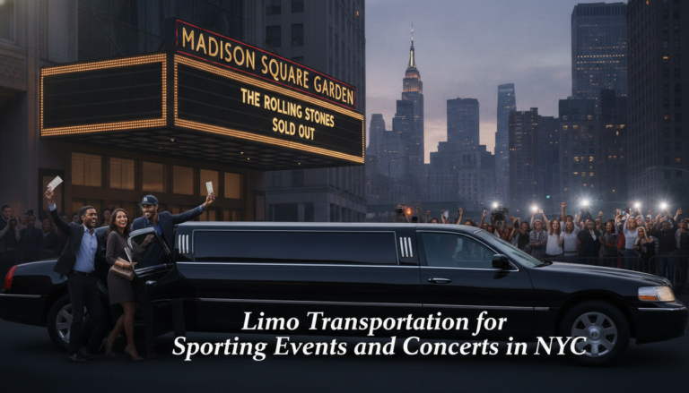 Limo arriving at Madison Square Garden Rolling Stones concert