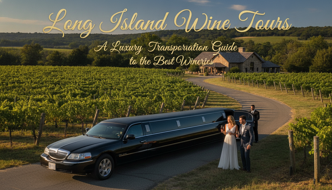 Luxury limousine wine tour at a Long Island vineyard