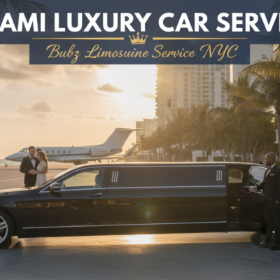 Miami luxury limousine service with jet and chauffeurs