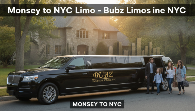 Family exiting Bubz limousine for Monsey to NYC service