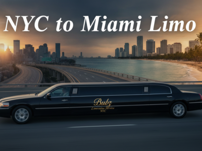 NYC to Miami limousine service promotional graphic