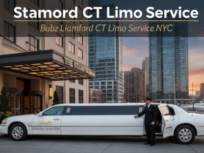 Stamford hotel limousine service with chauffeur at sunset
