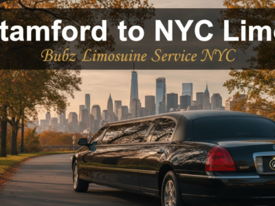 Stamford to NYC limousine service with Manhattan skyline