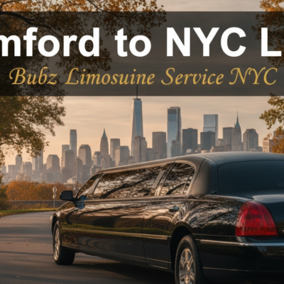 Stamford to NYC limousine service with Manhattan skyline